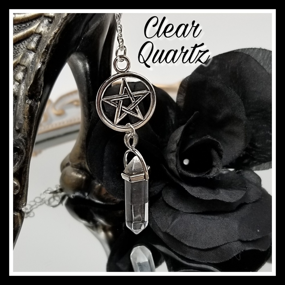 ๐๏ธ๐๏ธ Wiccan Charged Healing Pentagram Crystal Necklaces - Picture 3 of 7